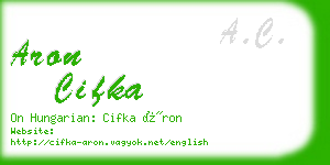 aron cifka business card